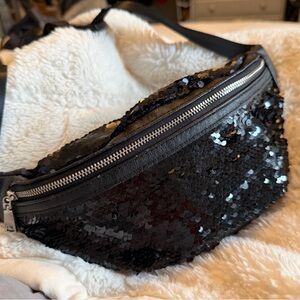 Divided by H&M black sequined fanny pack